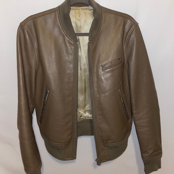 Acne Studios Brown Leather Jacket (48)